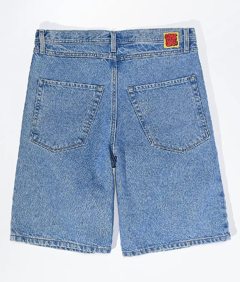 Empyre Blake Loose Fit Blue Wash Denim Skate Shorts