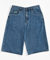 Empyre Blake Ultra Wide Blue Denim Skate Shorts (1)