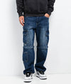 Empyre Blue Zip Off Cargo Denim Skate Jeans (7)