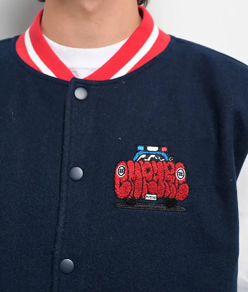 Empyre Brick Navy & White Varsity Jacket