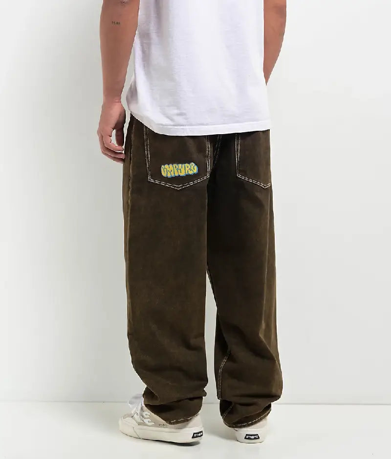 Empyre Brown Wash Ultra Loose Skate Jeans