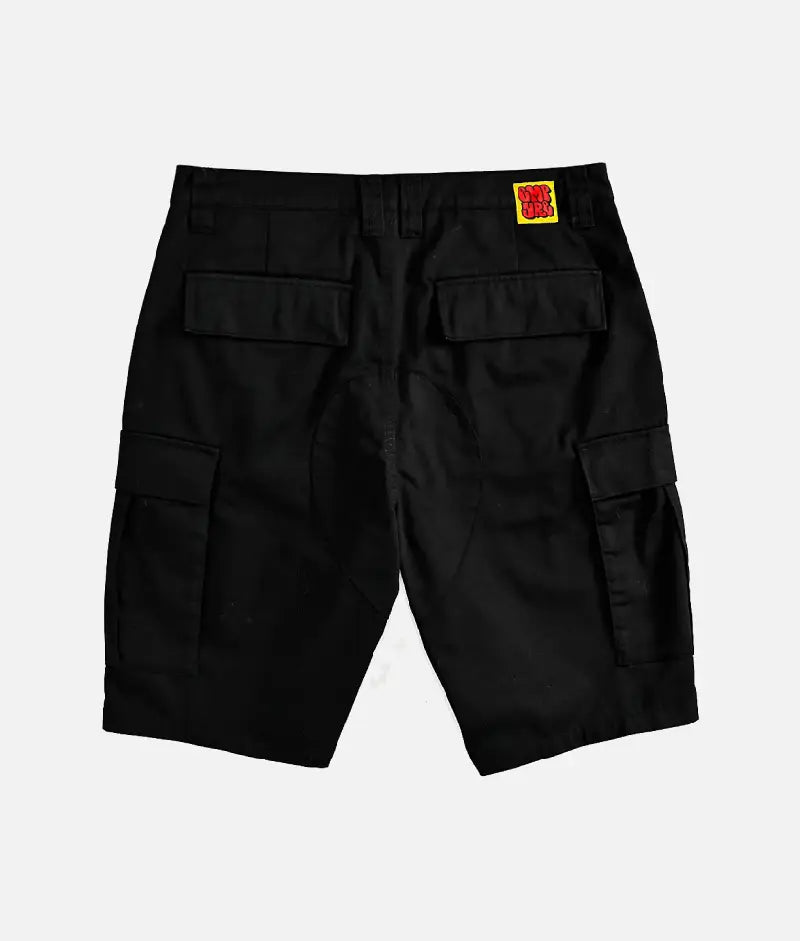 Empyre Cargo Loose Fit Black Skate Shorts