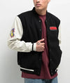 Empyre Cat A Tat Black & Cream Varsity Jacket (1)