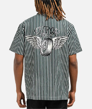 Empyre Eagle Glen Green & Black Striped Shirt (2)