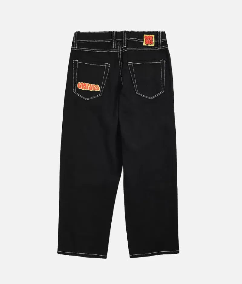 Empyre Embroidered Logo Black Denim Jeans