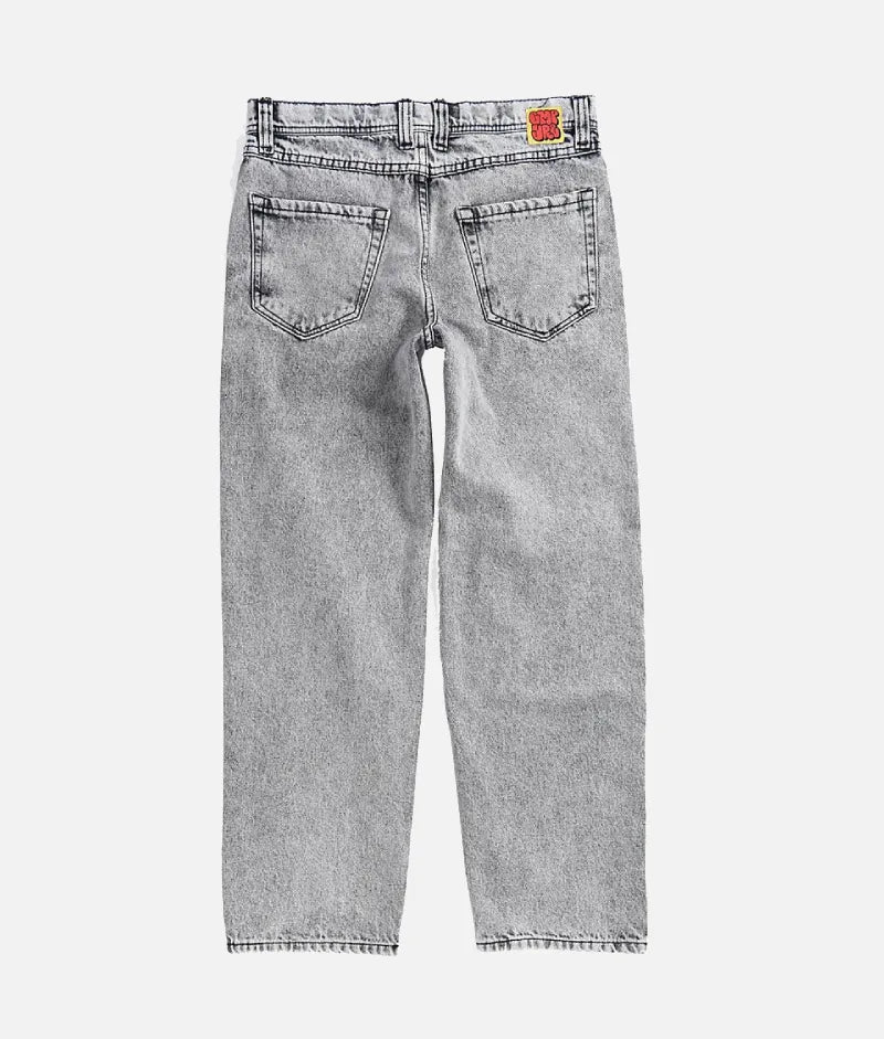 Empyre Embroidered Logo Grey Denim Jeans