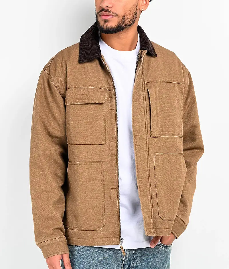 Empyre Grind Chore Tan Canvas Jacket (1)