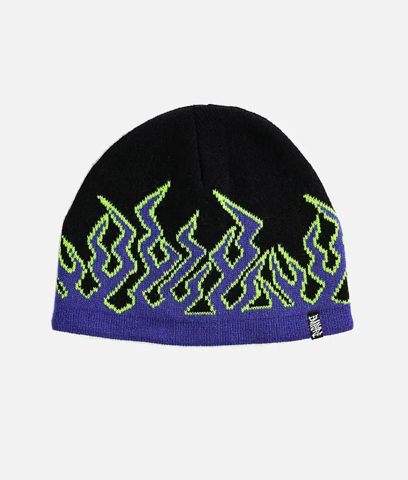 Empyre Inside Out II Black, Green & Purple Skull Beanie (2)