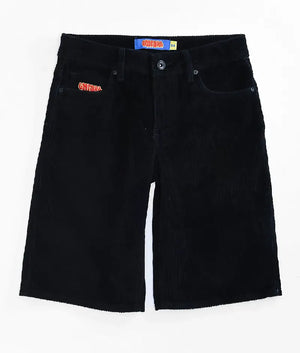 Empyre Kids Loose Fit Black Corduroy Skate Shorts (1)