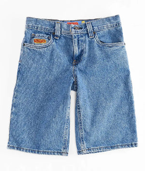 Empyre Kids Loose Fit Blue Denim Skate Shorts (1)