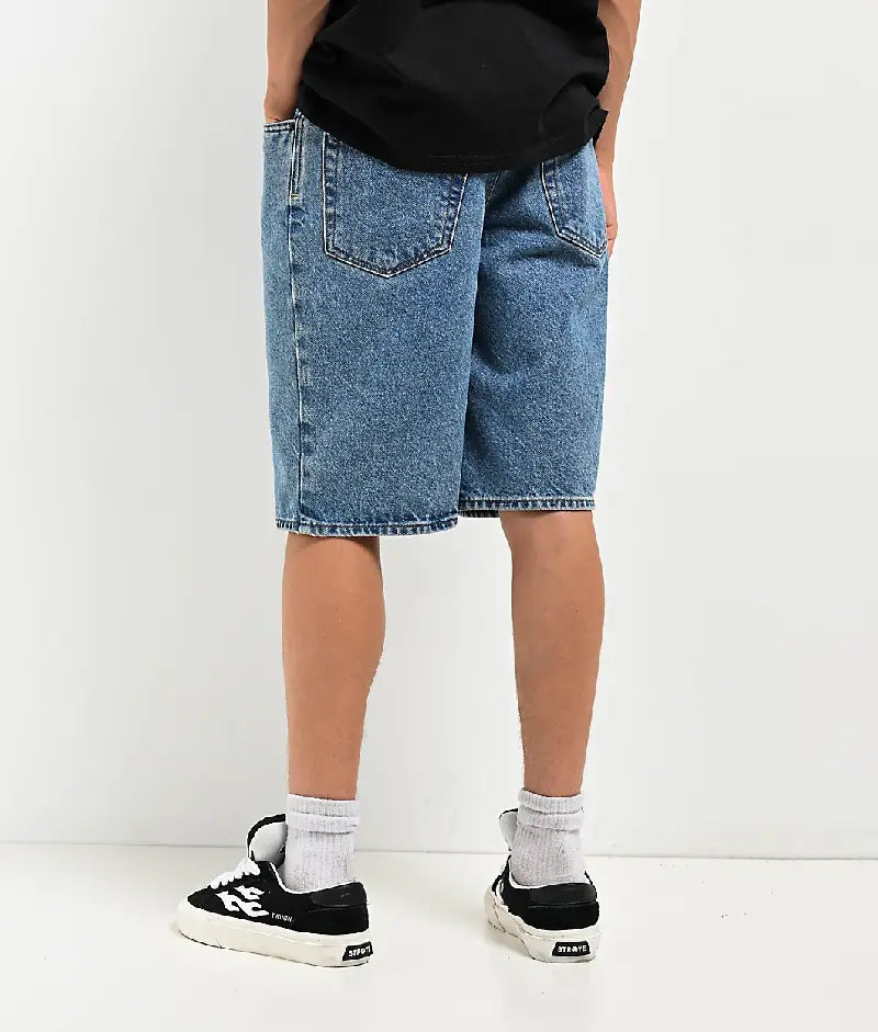 Empyre Kids Loose Fit Blue Denim Skate Shorts