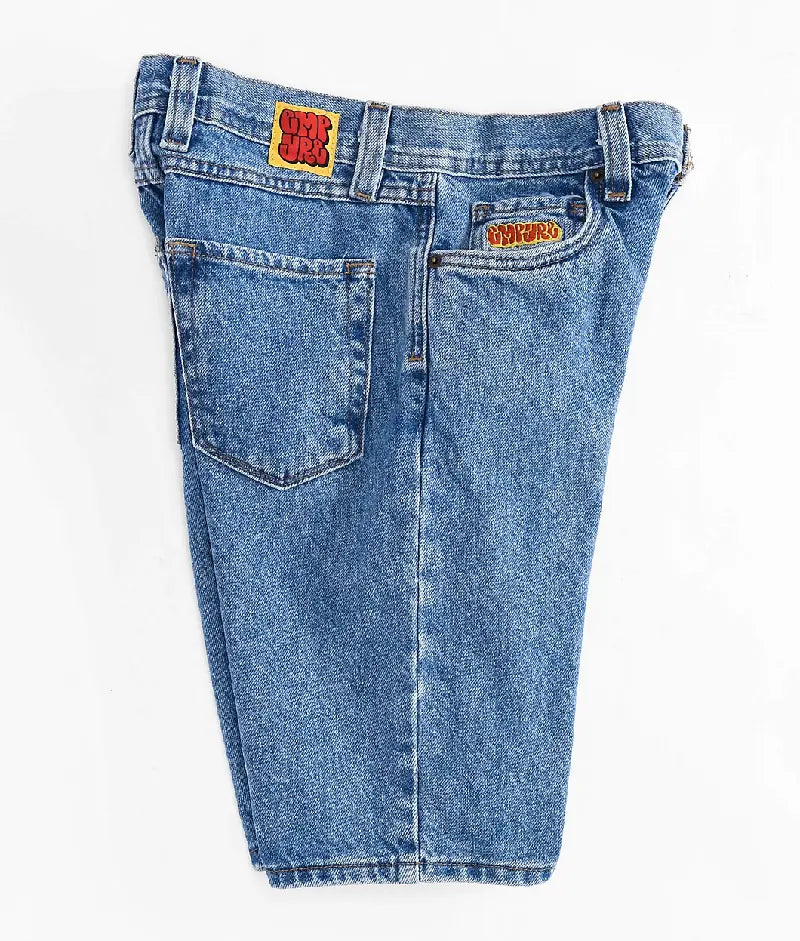 Empyre Kids Loose Fit Blue Denim Skate Shorts