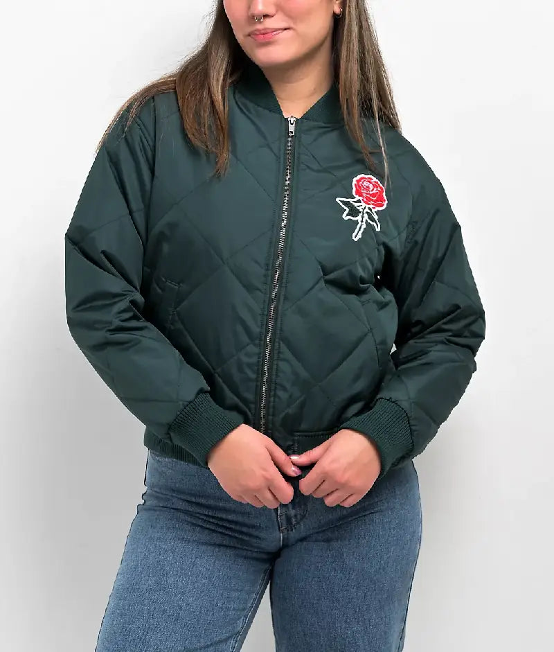 Empyre Laila Ponderosa Green Bomber Jacket