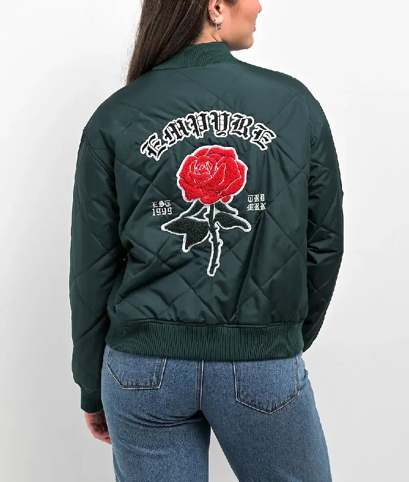 Empyre Laila Ponderosa Green Bomber Jacket