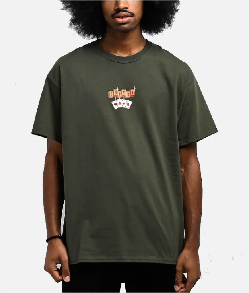 Empyre Two Wheels Forever Olive Green T-Shirt